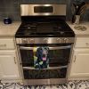 Flat-Coated Retriever in Sunflowers Kitchen Towel Dish Cloths Guest Hand Towel Decorative Bathroom Towel for Face,Tea, Dishcloth, Kitchen and Bath