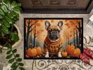 NEW Fawn French Bulldog Fall Doormat Front Door Mat Indoor Outdoor Rugs for Entryway, Non Slip Washable Low Pile, 18H X 27W