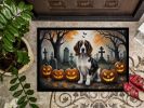 NEW Welsh Springer Spaniel Spooky Halloween Doormat Front Door Mat Indoor Outdoor Rugs for Entryway, Non Slip Washable Low Pile, 18H X 27W