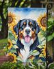 Bernese Mountain Dog in Sunflowers Garden Flag Mailbox Flag Decorative Yard Flag Banner Outside Patio Artwork Yard Flower Beds, Garden Size, Multicolo