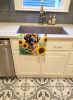 Leonberger in Sunflowers Kitchen Towel Dish Cloths Guest Hand Towel Decorative Bathroom Towel for Face,Tea, Dishcloth, Kitchen and Bath