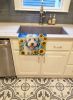 Old English Sheepdog in Sunflowers Kitchen Towel Dish Cloths Guest Hand Towel Decorative Bathroom Towel for Face,Tea, Dishcloth, Kitchen and Bath