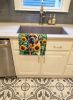 Mastiff in Sunflowers Kitchen Towel Dish Cloths Guest Hand Towel Decorative Bathroom Towel for Face,Tea, Dishcloth, Kitchen and Bath