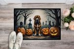 NEW Bloodhound Spooky Halloween Doormat Front Door Mat Indoor Outdoor Rugs for Entryway, Non Slip Washable Low Pile, 18H X 27W