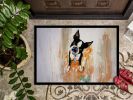 Boston Terrier Scout Doormat Front Door Mat Indoor Outdoor Rugs for Entryway, Non Slip Washable Low Pile, 24H X 36W