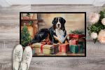 NEW Bernese Mountain Dog Cozy Christmas Doormat Front Door Mat Indoor Outdoor Rugs for Entryway, Non Slip Washable Low Pile, 18H X 27W