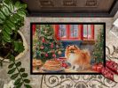 NEW Pomeranian Christmas Cookies Doormat Front Door Mat Indoor Outdoor Rugs for Entryway, Non Slip Washable Low Pile, 18H X 27W