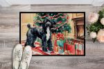 NEW Portuguese Water Dog Cozy Christmas Doormat Front Door Mat Indoor Outdoor Rugs for Entryway, Non Slip Washable Low Pile, 18H X 27W