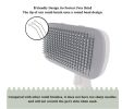 Dog Brush - Self Cleaning Dog and Cat Hair Brush, Efficient Shedding Grooming Tool for Long and Short Haired Dogs & Indoor Cats, Deshedding Comb (Gray