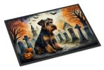 NEW Airedale Terrier Spooky Halloween Doormat Front Door Mat Indoor Outdoor Rugs for Entryway, Non Slip Washable Low Pile, 18H X 27W