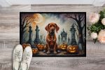 NEW Vizsla Spooky Halloween Doormat Front Door Mat Indoor Outdoor Rugs for Entryway, Non Slip Washable Low Pile, 18H X 27W