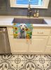 Bedlington Terrier in Sunflowers Kitchen Towel Dish Cloths Guest Hand Towel Decorative Bathroom Towel for Face,Tea, Dishcloth, Kitchen and Bath