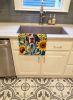 German Shorthaired Pointer in Sunflowers Kitchen Towel Dish Cloths Guest Hand Towel Decorative Bathroom Towel for Face,Tea, Dishcloth, Kitchen and Bat