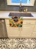 Brussels Griffon in Sunflowers Kitchen Towel Dish Cloths Guest Hand Towel Decorative Bathroom Towel for Face,Tea, Dishcloth, Kitchen and Bath