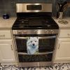 American Eskimo in Sunflowers Kitchen Towel Dish Cloths Guest Hand Towel Decorative Bathroom Towel for Face,Tea, Dishcloth, Kitchen and Bath