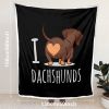 Dachshund Lovers Sherpa Blanket Cute Dachshund Animal Fleece Reversible Blanket Wiener Sausage Dog 3D Printed Reversible Bed or Couch Throw 50*60 Inch