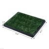 Dog Grass Pad with Tray, Artificial Grass for Dogs, Doggy Bathroom Toilet Potty Tray Indoor Outdoor Puppy Potty Training (51 x 63 CM)
