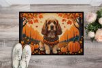 NEW Cocker Spaniel Fall Doormat Front Door Mat Indoor Outdoor Rugs for Entryway, Non Slip Washable Low Pile, 18H X 27W