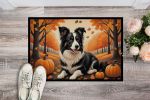 NEW Border Collie Fall Doormat Front Door Mat Indoor Outdoor Rugs for Entryway, Non Slip Washable Low Pile, 18H X 27W