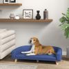 PawHut Dog Sofa Couch Bed with Washable Cushion for Large Dogs, Cats, Blue