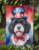 Portuguese Water Dog Patriotic American Garden Flag Mailbox Flag Decorative Yard Flag Banner Outside Patio Artwork Yard Flower Beds, Garden Size, Mult