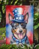 Australian Cattle Dog Patriotic American Garden Flag Mailbox Flag Decorative Yard Flag Banner Outside Patio Artwork Yard Flower Beds, Garden Size, Mul