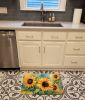 Sunflowers in Watercolor Memory Foam Kitchen Mat Machine Washable Anti-Fatigue Mat Cushion Comfort Bath Mat or Kitchen Rug