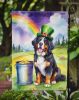 Bernese Mountain Dog St Patrick's Day Garden Flag Mailbox Flag Decorative Yard Flag Banner Outside Patio Artwork Yard Flower Beds, Garden Size, Multic