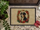NEW Greater Swiss Mountain Dog Christmas Flowers Doormat Front Door Mat Indoor Outdoor Rugs for Entryway, Non Slip Washable Low Pile, 18H X 27W