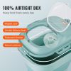 VEVOR Collapsible Dog Food Storage Container, 50 lbs Capacity Large Dispenser Bin with Attachable Casters, Airtight Lid Kitchen Rice Cereal Flour Bin,