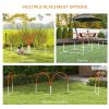 Dog Agility Kit Pet Obstacle Course Training Equipment Outdoor with Weave Poles, Carry Bag, Orange