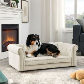 Elegant Rectangle Pet Bed for Medium and Large Dogs, Durable Elevated Dog Sofa Bed, Comfortable Dog Couch, Modern and Stylish Dog Sofa for Large Dogs, (Color: as Pic)
