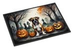 NEW Boxer Spooky Halloween Doormat Front Door Mat Indoor Outdoor Rugs for Entryway, Non Slip Washable Low Pile, 18H X 27W