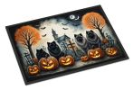 NEW Keeshond Spooky Halloween Doormat Front Door Mat Indoor Outdoor Rugs for Entryway, Non Slip Washable Low Pile, 18H X 27W