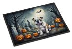 NEW English Bulldog Spooky Halloween Doormat Front Door Mat Indoor Outdoor Rugs for Entryway, Non Slip Washable Low Pile, 18H X 27W