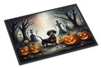NEW Dachshund Spooky Halloween Doormat Front Door Mat Indoor Outdoor Rugs for Entryway, Non Slip Washable Low Pile, 18H X 27W
