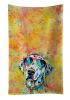 Dalmatian Hippie Dawg Kitchen Towel Dish Cloths Guest Hand Towel Decorative Bathroom Towel for Face,Tea, Dishcloth, Kitchen and Bath