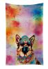 German Shepherd Hippie Dawg Kitchen Towel Dish Cloths Guest Hand Towel Decorative Bathroom Towel for Face,Tea, Dishcloth, Kitchen and Bath
