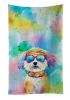 Bichon Frise Hippie Dawg Kitchen Towel Dish Cloths Guest Hand Towel Decorative Bathroom Towel for Face,Tea, Dishcloth, Kitchen and Bath