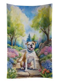 American Bulldog Spring Garden Kitchen Towel Dish Cloths Guest Hand Towel Decorative Bathroom Towel for Face,Tea, Dishcloth, Kitchen and Bath (Default: Default)