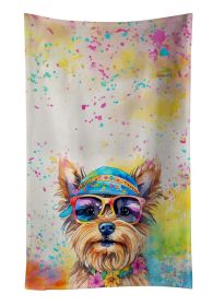 Yorkshire Terrier Hippie Dawg Kitchen Towel Dish Cloths Guest Hand Towel Decorative Bathroom Towel for Face,Tea, Dishcloth, Kitchen and Bath (Default: Default)