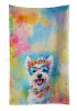 Westie Hippie Dawg Kitchen Towel Dish Cloths Guest Hand Towel Decorative Bathroom Towel for Face,Tea, Dishcloth, Kitchen and Bath