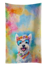 Westie Hippie Dawg Kitchen Towel Dish Cloths Guest Hand Towel Decorative Bathroom Towel for Face,Tea, Dishcloth, Kitchen and Bath (Default: Default)