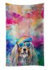 Bearded Collie Hippie Dawg Kitchen Towel Dish Cloths Guest Hand Towel Decorative Bathroom Towel for Face,Tea, Dishcloth, Kitchen and Bath