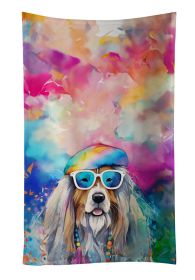 Bearded Collie Hippie Dawg Kitchen Towel Dish Cloths Guest Hand Towel Decorative Bathroom Towel for Face,Tea, Dishcloth, Kitchen and Bath (Default: Default)