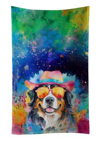 Bernese Mountain Dog Hippie Dawg Kitchen Towel Dish Cloths Guest Hand Towel Decorative Bathroom Towel for Face,Tea, Dishcloth, Kitchen and Bath (Default: Default)