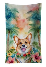 Corgi Luau Kitchen Towel Dish Cloths Guest Hand Towel Decorative Bathroom Towel for Face,Tea, Dishcloth, Kitchen and Bath (Default: Default)