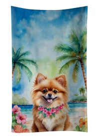 Pomeranian Luau Kitchen Towel Dish Cloths Guest Hand Towel Decorative Bathroom Towel for Face,Tea, Dishcloth, Kitchen and Bath (Default: Default)