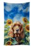 Cocker Spaniel in Sunflowers Kitchen Towel Dish Cloths Guest Hand Towel Decorative Bathroom Towel for Face,Tea, Dishcloth, Kitchen and Bath