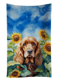 Cocker Spaniel in Sunflowers Kitchen Towel Dish Cloths Guest Hand Towel Decorative Bathroom Towel for Face,Tea, Dishcloth, Kitchen and Bath (Default: Default)